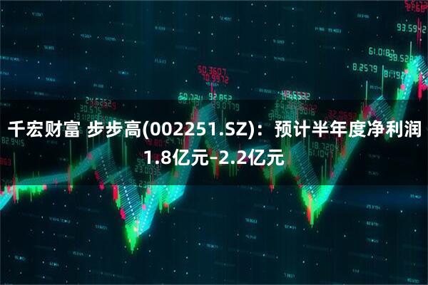 千宏财富 步步高(002251.SZ)：预计半年度净利润1.8亿元–2.2亿元