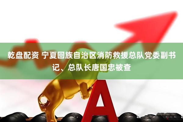 乾盘配资 宁夏回族自治区消防救援总队党委副书记、总队长唐国忠被查